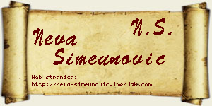 Neva Simeunović vizit kartica